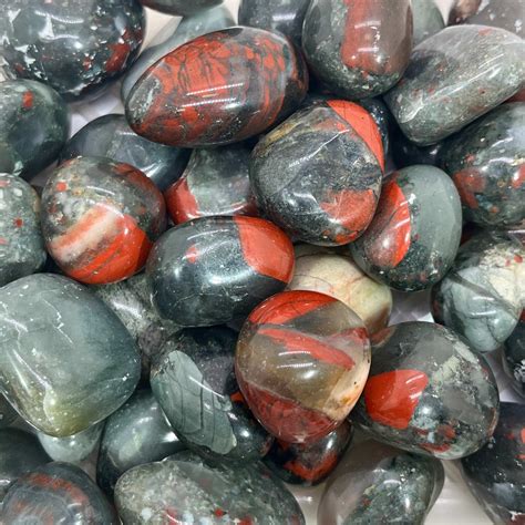 African Bloodstone Tumbled Stones Wholesale Mason Crystal