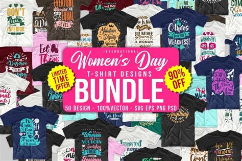 Womens Day T Shirt Designs Bundle International Womens Day Quotes T