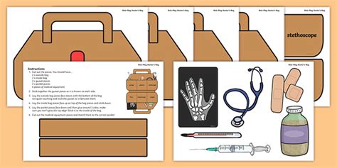 Doctors Bag Craft Template Role Play Doctors Bag