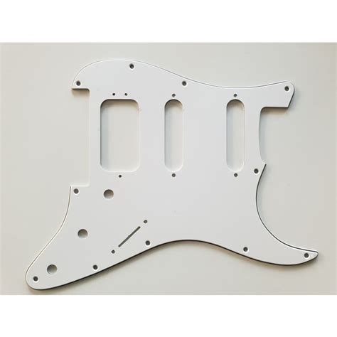 Stratocaster Floyd Rose Hss Guitar Pickguard 3ply White Fits Fender