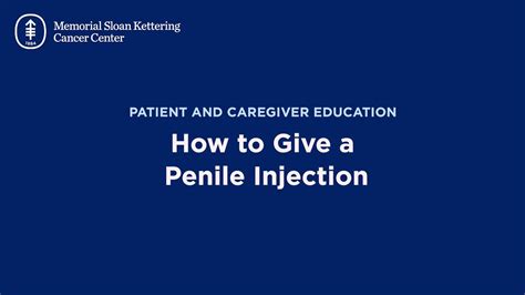 How To Give A Penile Injection Youtube