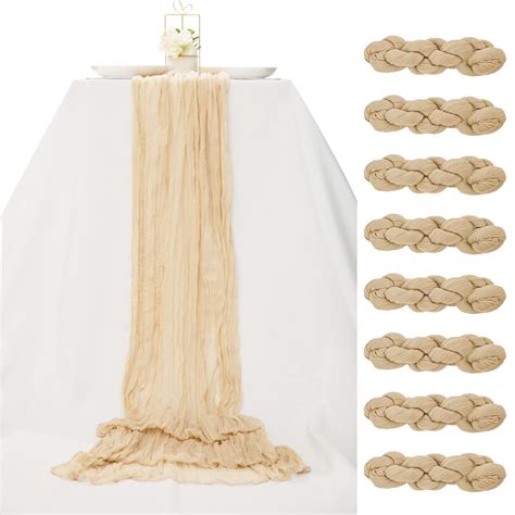 Pack Ft Cheesecloth Table Runner X Inch Boho Gauze Table