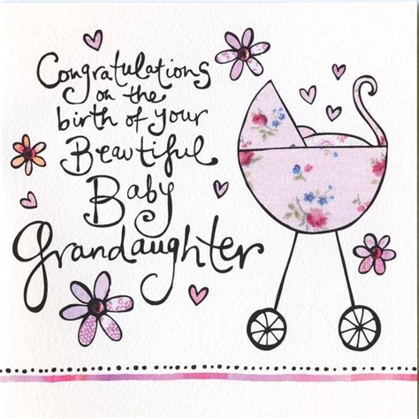 Congratulations On The Birth Of Your Grandaughter Card Cards For New