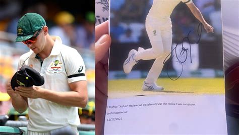 Ashes 2021: Barmy Army gets Josh Hazlewood to sign hilarious photograph