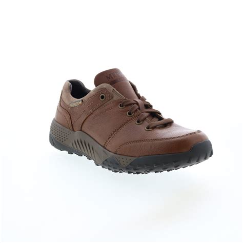Mephisto Fabiano Mens Brown Leather Lace Up Lifestyle Sneakers Shoes ...