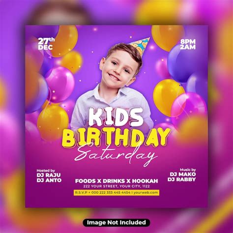 Premium Psd Birthday Celebration Party Flyer Template Design