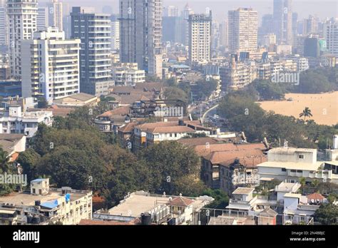 December 21 2022 - Mumbai, Maharashtra in India: Aerial view of Mumbai ...