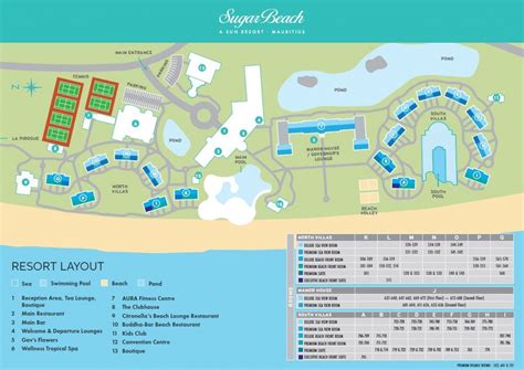 Sugar Beach Resort Map