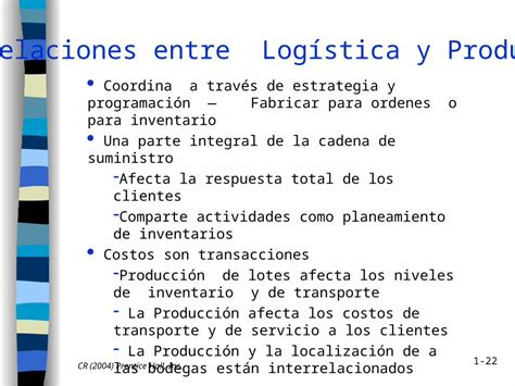 PPT 1 1 LOGISTICA DE LOS NEGOCIOS Y DE LA CADENAUn Tema Vital La