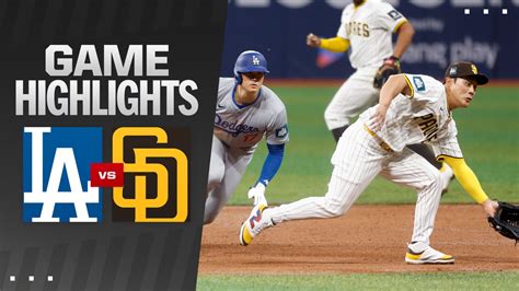 Dodgers Vs Padres Highlights 03 20 2024