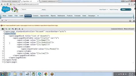 Standard List Controllers With Visualforce Page Tables Editable