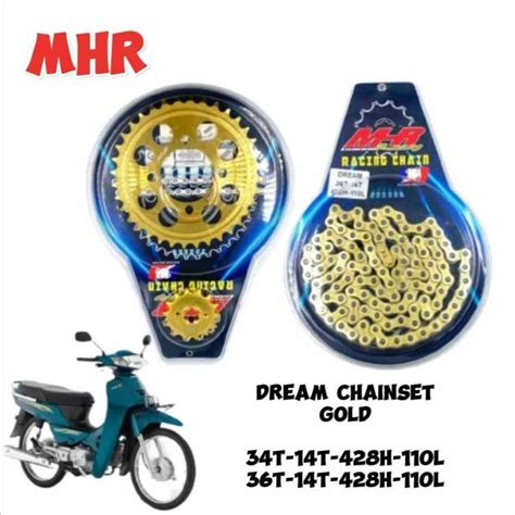 Mhr Honda Dream C Sprocket Gold Chain Set Motorcycle T T T