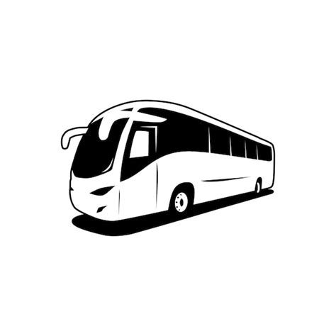 Projeto de silhueta de ônibus vetorial Vetor Premium