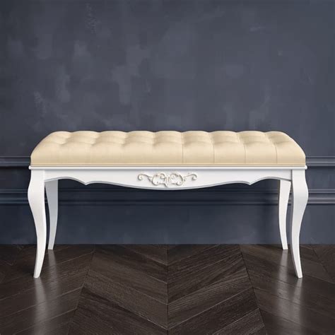 В108 Скамья Прованс слоновая кость купить по лучшей цене в Rattan&Wood