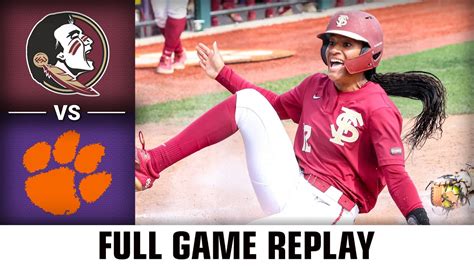 Florida State Vs Clemson Full Game Replay 2023 Acc Softball Game 2 Win Big Sports