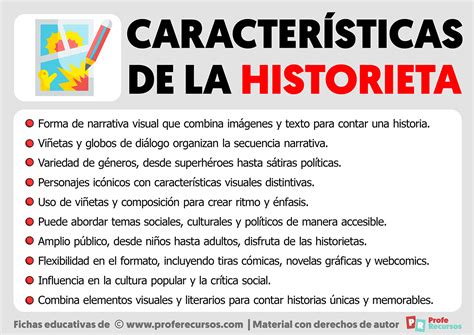 Caracter Sticas De La Historieta