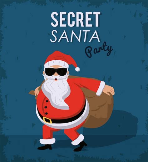 Premium Vector | Secret santa in the office background