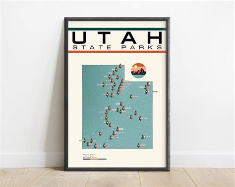 Utah State Park Map, Utah State Park Checklist, Utah Adventure Guide ...