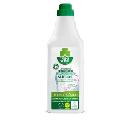 LIMPIADOR SUELOS FLORAL CONCENTRADO 1 LITRO DE TREBOL VERDE