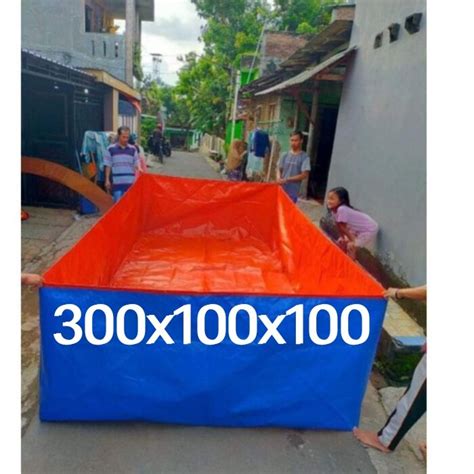 Kolam Terpal Kotak 300x100x100 Type A12 Ukuran 3x1x1 Lazada Indonesia