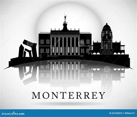 Modern Monterrey City Skyline Design. Mexico Stock Vector ...