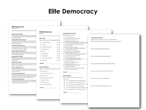 Elite Democracy | Teaching Resources