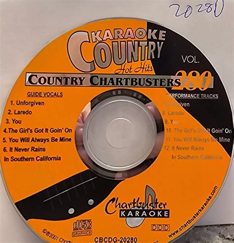 20280 COUNTRY HOT HITS CHARTBUSTER KARAOKE CDG DISC EBay