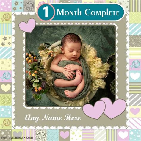 Happy 1 Month Old Baby Photo Frame Create Online Customized