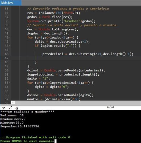 Programa Para Convertir Radianes A Grados Minutos Y Segundos En Java