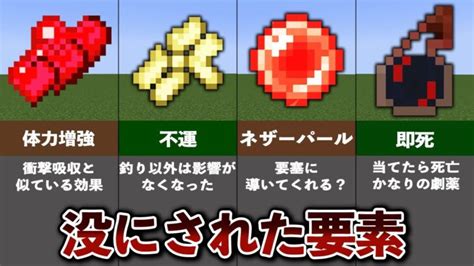 没にされてしまったマイクラの要素13選【ゆっくり解説】 Minecraft Summary マイクラ動画