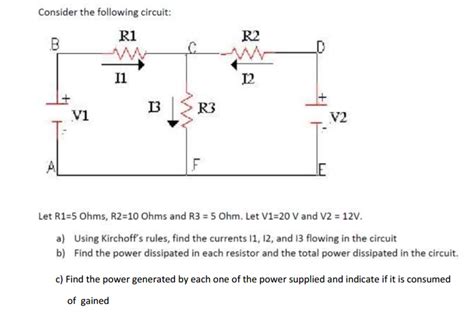 Solved Consider The Following Circuit Let R Ohms R Chegg