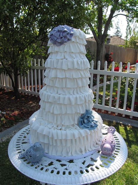 Fondant Ruffles Galore Fondant Ruffles Blue Cakes Eat Cake Wedding