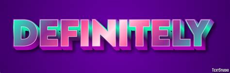Definitely Text Effect and Logo Design Word