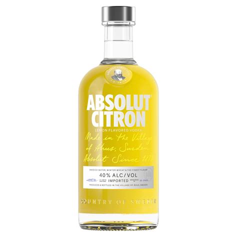 Absolut Citron Lemon Flavoured Vodka 70cl Bb Foodservice