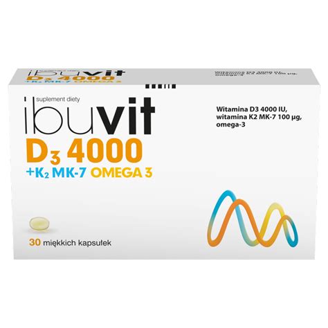 Ibuvit D3 4000 K2 MK 7 Omega 3 kapsułki miękkie 30 szt Polpharma