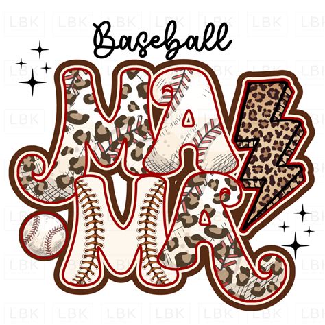 Baseball Mama Leopard Bolt Dtf — Lbk Printing Co