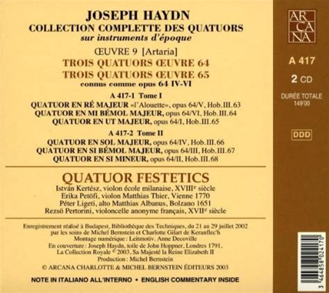 C M D Haydn Les Quatuors Uvres Cd