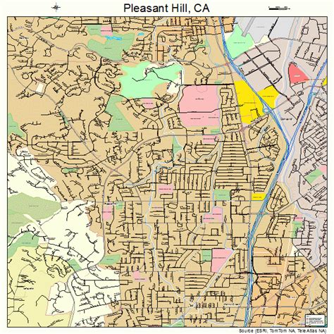 Pleasant Hill California Street Map 0657764