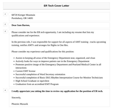 Er Tech Cover Letter Velvet Jobs