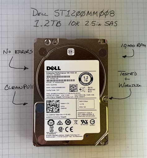 DELL SEAGATE ST1200MM0088 1FF200 150 1 2TB SAS 12Gbps 10K 2 5in SAS