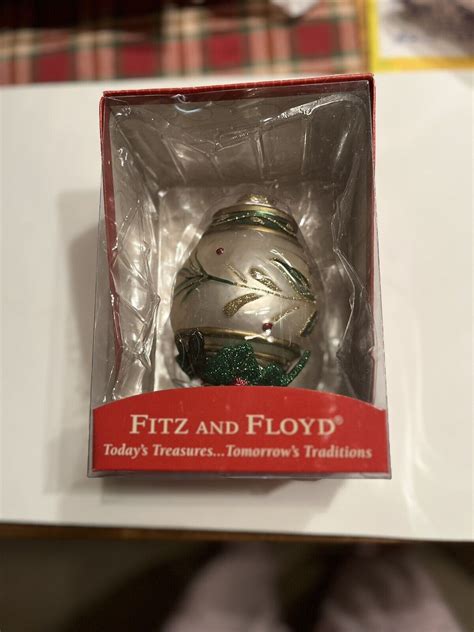 Fitz And Floyd Glass Christmas Ornament Winter Wonderland Boxed Handpainted 2004 Ebay