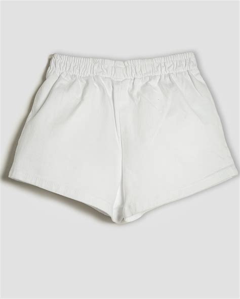 Riachuelo Short Jeans Color Infantil Clochard Cinto Branco Pool