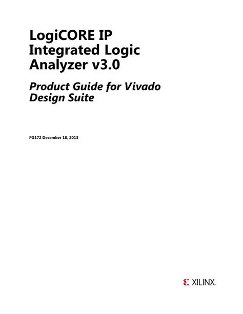 Pdf Logicore Ip Integrated Logic Analyzer V Xilinx Integrated