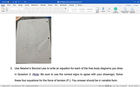 Answered Use Newtons Second Law To Write An… Bartleby