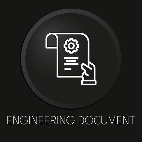 Icône De Ligne Vectorielle Minimale De Document D ingénierie Sur Le