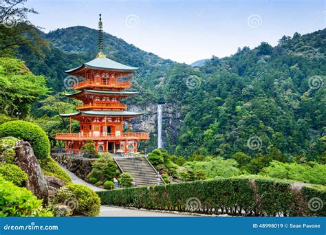 Nachi, Japan Pagoda And Waterfall Royalty-Free Stock Photo ...