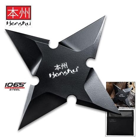 Large Honshu Black Throwing Star 1 Piece Blade City