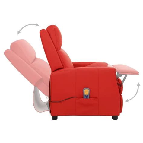 FHE Fauteuils électriques Fauteuil de massage inclinable Rouge