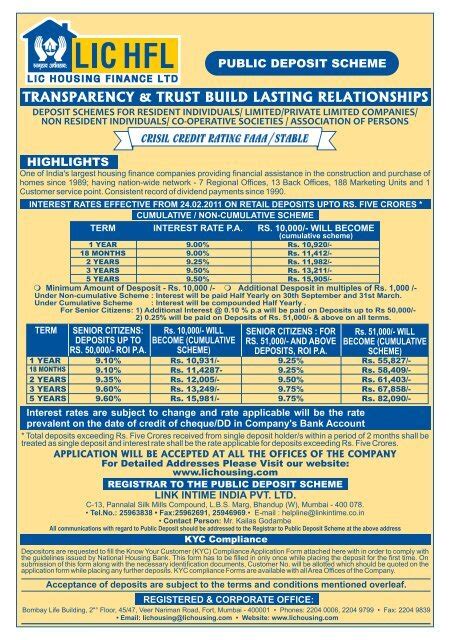 Lic Housing Yellow Cdr India Infoline Finance Limited