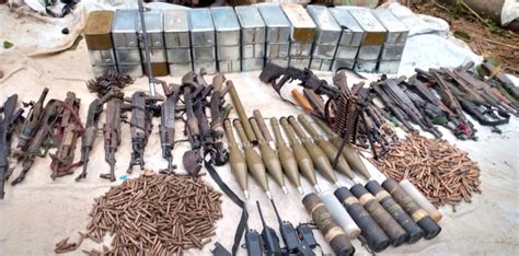 Iscap In Drc Displays Weapons Seized From Congolese Military In Ituri